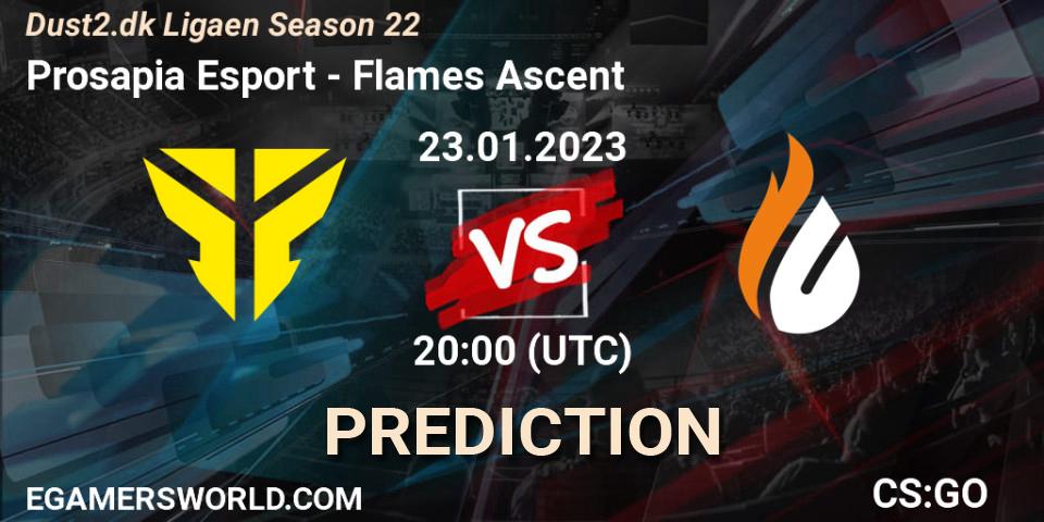 Prosapia Esport - Flames Ascent: прогноз. 23.01.23, CS2 (CS:GO), Dust2.dk Ligaen Season 22