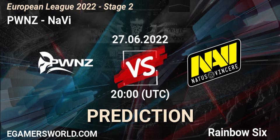 PWNZ - NaVi: прогноз. 27.06.2022 at 17:00, Rainbow Six, European League 2022 - Stage 2