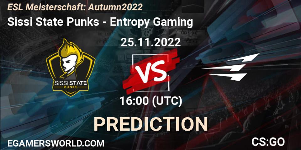 Sissi State Punks - Entropy Gaming: прогноз. 25.11.2022 at 18:00, Counter-Strike (CS2), ESL Meisterschaft: Autumn 2022