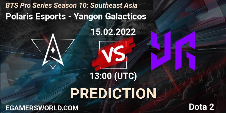 Polaris Esports - Yangon Galacticos: прогноз. 15.02.22, Dota 2, BTS Pro Series Season 10: Southeast Asia