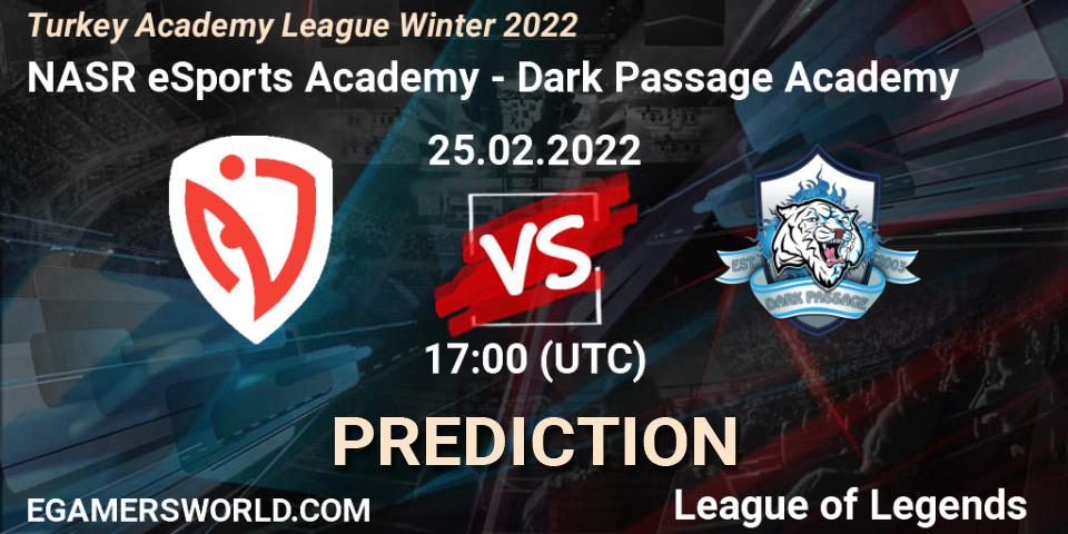 NASR eSports Academy - Dark Passage Academy: прогноз. 25.02.2022 at 17:00, LoL, Turkey Academy League Winter 2022