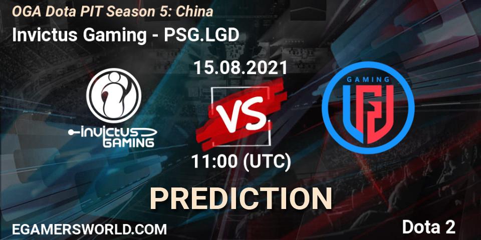 Invictus Gaming - PSG.LGD: прогноз. 15.08.21, Dota 2, OGA Dota PIT Season 5: China