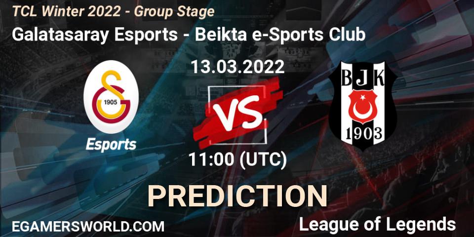 Galatasaray Esports - Beşiktaş e-Sports Club: прогноз. 13.03.2022 at 11:00, LoL, TCL Winter 2022 - Group Stage