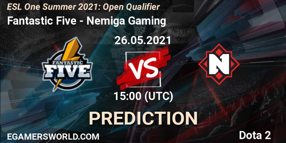 Fantastic Five - Nemiga Gaming: прогноз. 26.05.2021 at 15:08, Dota 2, ESL One Summer 2021: Open Qualifier