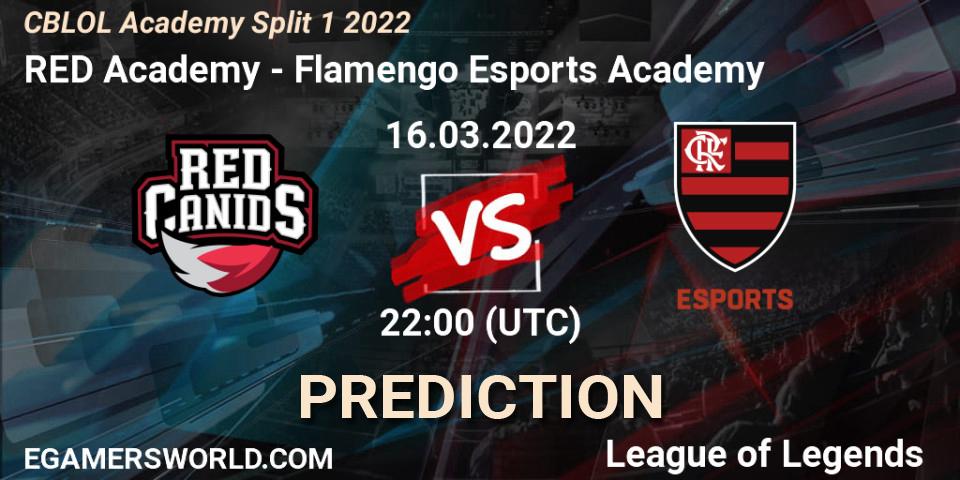 RED Academy - Flamengo Esports Academy: прогноз. 16.03.2022 at 22:00, LoL, CBLOL Academy Split 1 2022