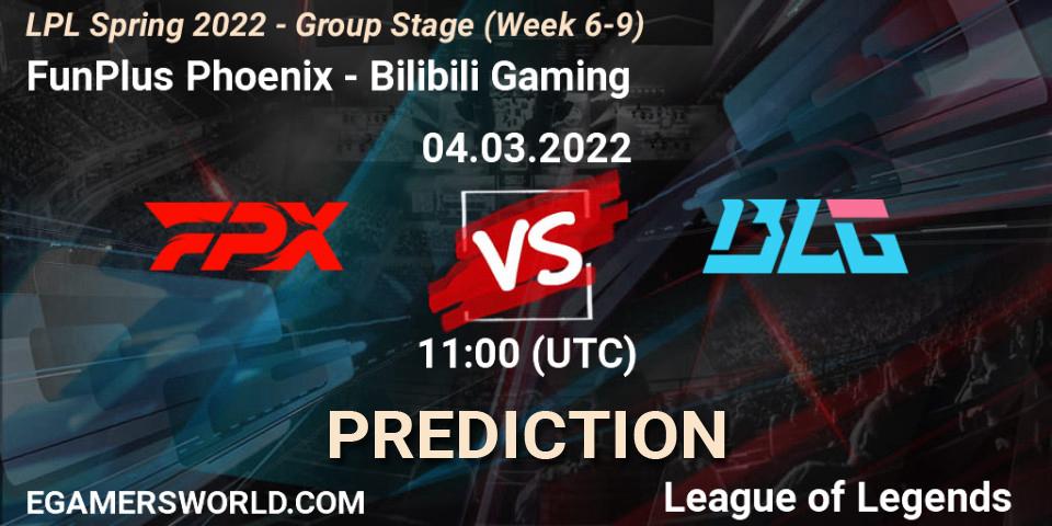 FunPlus Phoenix - Bilibili Gaming: прогноз. 04.03.2022 at 12:30, LoL, LPL Spring 2022 - Group Stage (Week 6-9)