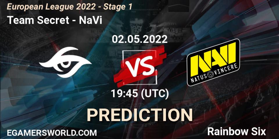 Team Secret - NaVi: прогноз. 02.05.2022 at 21:00, Rainbow Six, European League 2022 - Stage 1