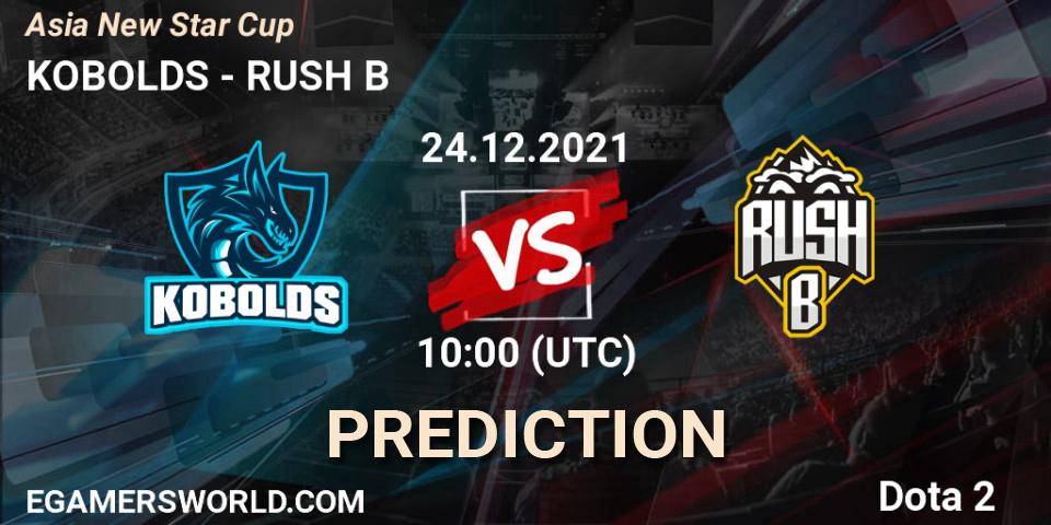 KOBOLDS - RUSH B: прогноз. 24.12.2021 at 09:35, Dota 2, Asia New Star Cup