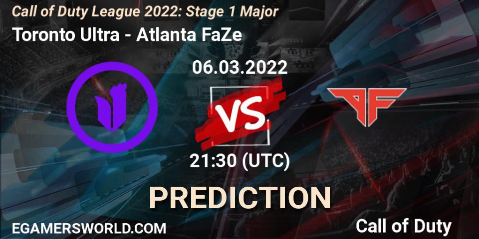 Toronto Ultra - Atlanta FaZe: прогноз. 06.03.2022 at 21:30, Call of Duty, Call of Duty League 2022: Stage 1 Major