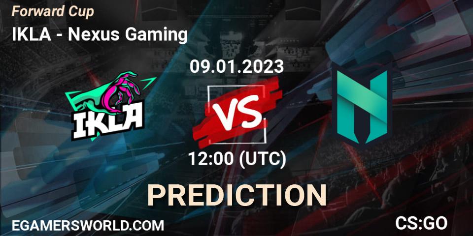 IKLA - Nexus Gaming: прогноз. 09.01.23, CS2 (CS:GO), Forward Cup