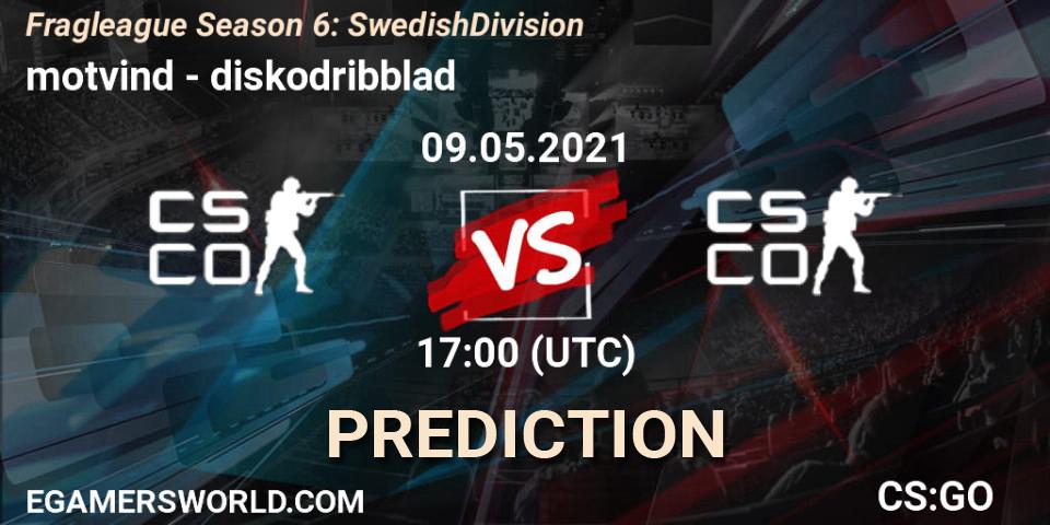 motvind - diskodribblad: прогноз. 09.05.2021 at 17:00, Counter-Strike (CS2), Fragleague Season 6: Swedish Division