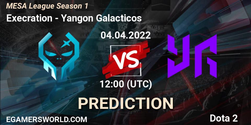 Execration - Yangon Galacticos: прогноз. 04.04.2022 at 07:32, Dota 2, MESA League Season 1