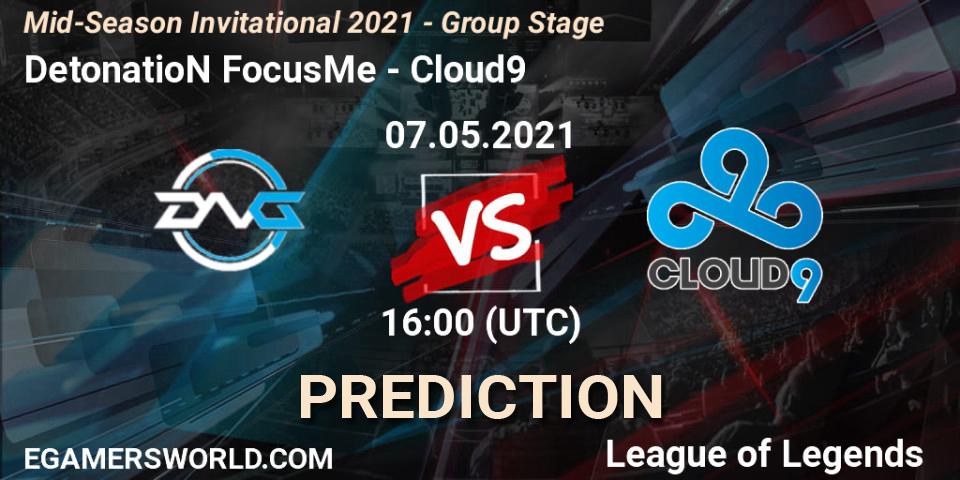DetonatioN FocusMe - Cloud9: прогноз. 07.05.2021 at 16:00, LoL, Mid-Season Invitational 2021 - Group Stage