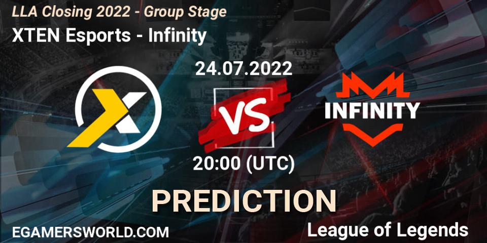 XTEN Esports - Infinity: прогноз. 24.07.22, LoL, LLA Closing 2022 - Group Stage