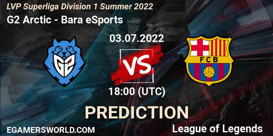 G2 Arctic - Barça eSports: прогноз. 03.07.2022 at 14:15, LoL, LVP Superliga Division 1 Summer 2022