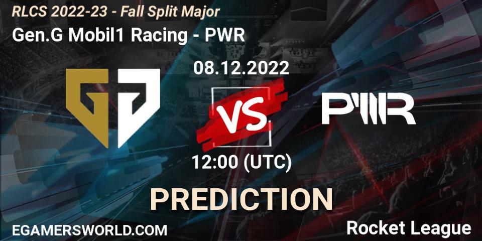 Gen.G Mobil1 Racing - PWR: прогноз. 08.12.22, Rocket League, RLCS 2022-23 - Fall Split Major