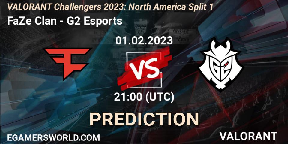 FaZe Clan - G2 Esports: прогноз. 01.02.23, VALORANT, VALORANT Challengers 2023: North America Split 1