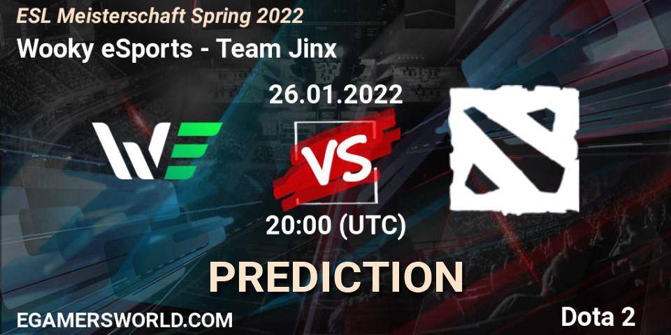 Wooky eSports - Team Jinx: прогноз. 26.01.2022 at 20:00, Dota 2, ESL Meisterschaft Spring 2022