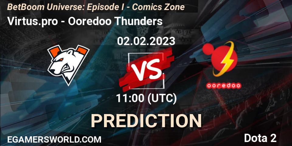 Virtus.pro - Ooredoo Thunders: прогноз. 02.02.23, Dota 2, BetBoom Universe: Episode I - Comics Zone