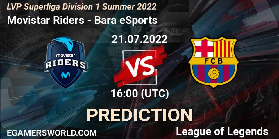Movistar Riders - Barça eSports: прогноз. 21.07.22, LoL, LVP Superliga Division 1 Summer 2022