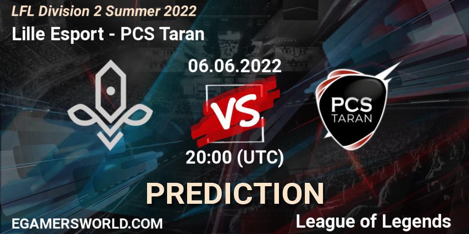 Lille Esport - PCS Taran: прогноз. 06.06.2022 at 20:00, LoL, LFL Division 2 Summer 2022