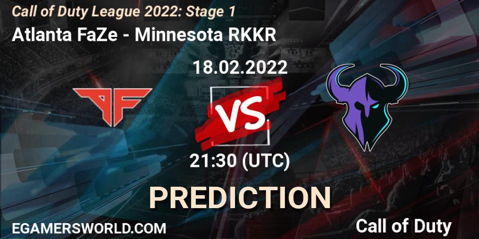 Atlanta FaZe - Minnesota RØKKR: прогноз. 18.02.2022 at 21:30, Call of Duty, Call of Duty League 2022: Stage 1