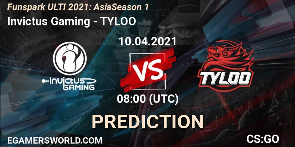Invictus Gaming - TYLOO: прогноз. 10.04.2021 at 09:00, Counter-Strike (CS2), Funspark ULTI 2021: Asia Season 1