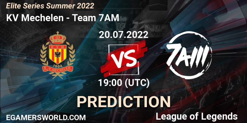 KV Mechelen - Team 7AM: прогноз. 20.07.2022 at 19:00, LoL, Elite Series Summer 2022
