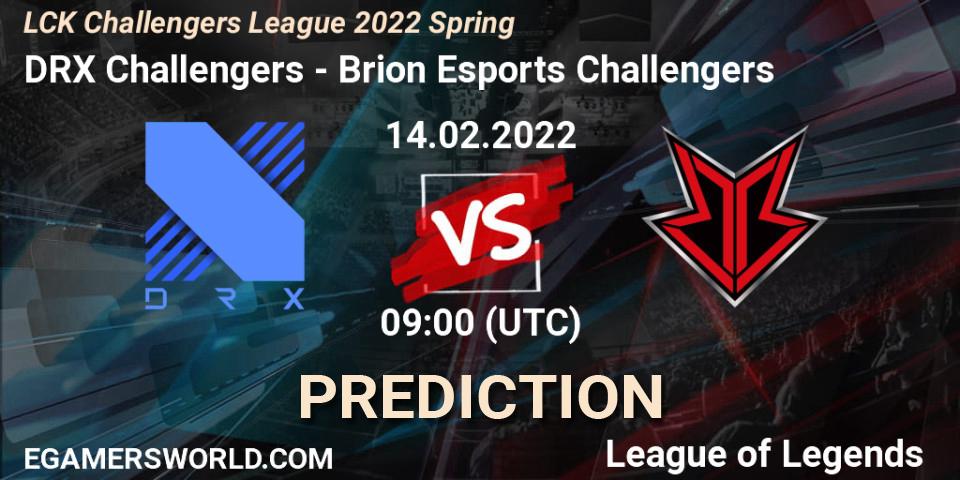 Brion Esports Challengers - DRX Challengers: прогноз. 17.02.2022 at 05:00, LoL, LCK Challengers League 2022 Spring