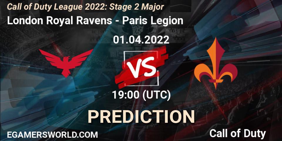 London Royal Ravens - Paris Legion: прогноз. 01.04.22, Call of Duty, Call of Duty League 2022: Stage 2 Major