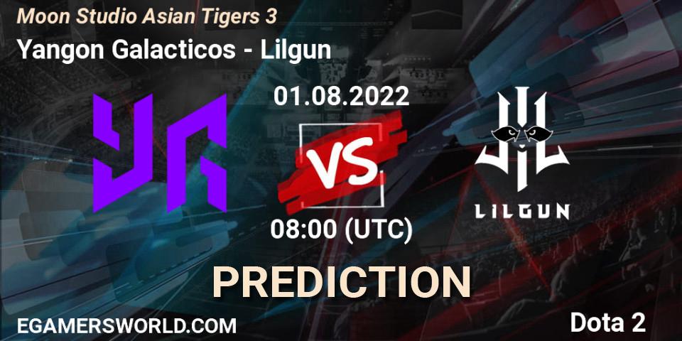 Yangon Galacticos - Lilgun: прогноз. 01.08.2022 at 08:05, Dota 2, Moon Studio Asian Tigers 3