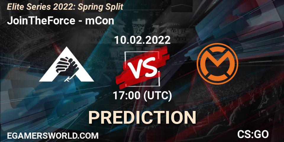 JoinTheForce - mCon: прогноз. 10.02.2022 at 17:00, Counter-Strike (CS2), Elite Series 2022: Spring Split