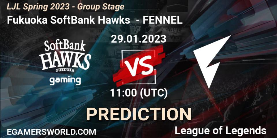 Fukuoka SoftBank Hawks - FENNEL: прогноз. 29.01.23, LoL, LJL Spring 2023 - Group Stage