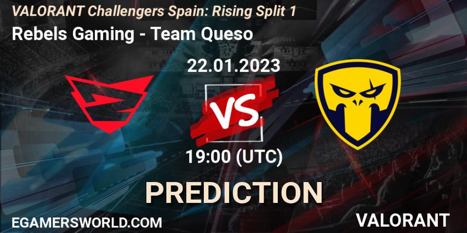 Rebels Gaming - Team Queso: прогноз. 22.01.2023 at 19:35, VALORANT, VALORANT Challengers 2023 Spain: Rising Split 1