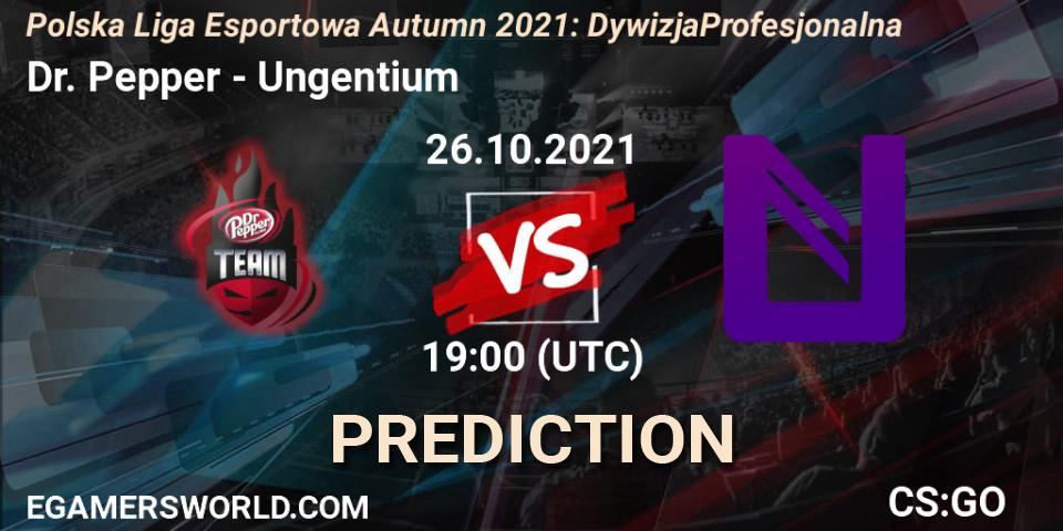Dr. Pepper - Ungentium: прогноз. 26.10.2021 at 19:00, Counter-Strike (CS2), Polska Liga Esportowa Autumn 2021: Dywizja Profesjonalna