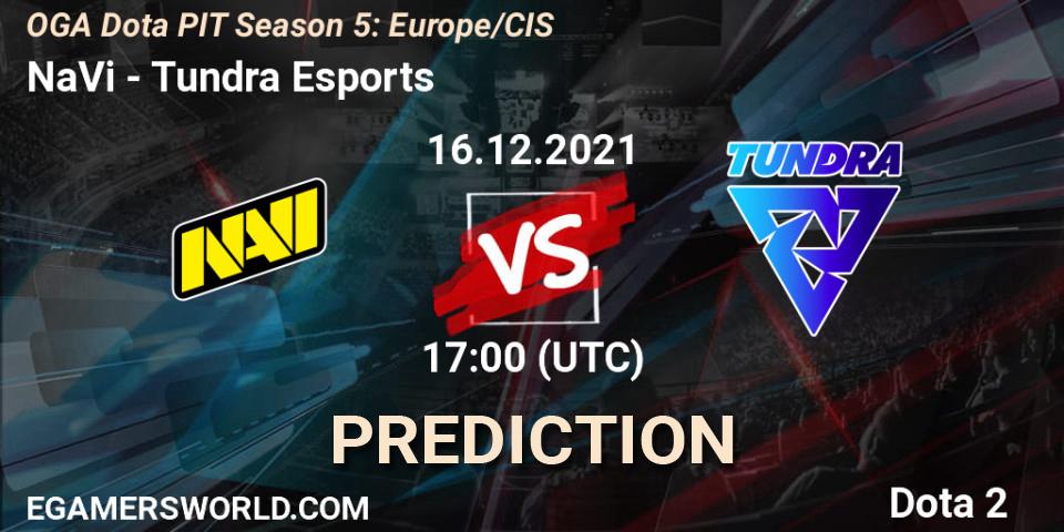 NaVi - Tundra Esports: прогноз. 16.12.2021 at 17:49, Dota 2, OGA Dota PIT Season 5: Europe/CIS