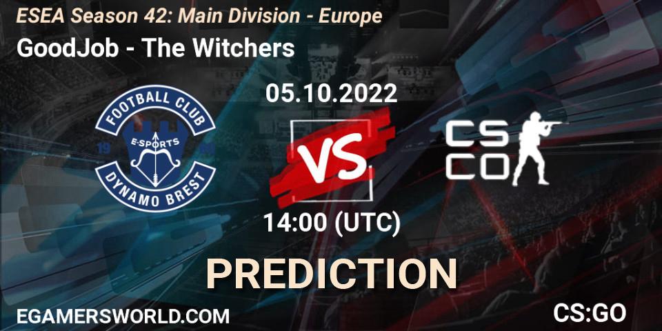 GoodJob - The Witchers: прогноз. 05.10.22, CS2 (CS:GO), ESEA Season 42: Main Division - Europe