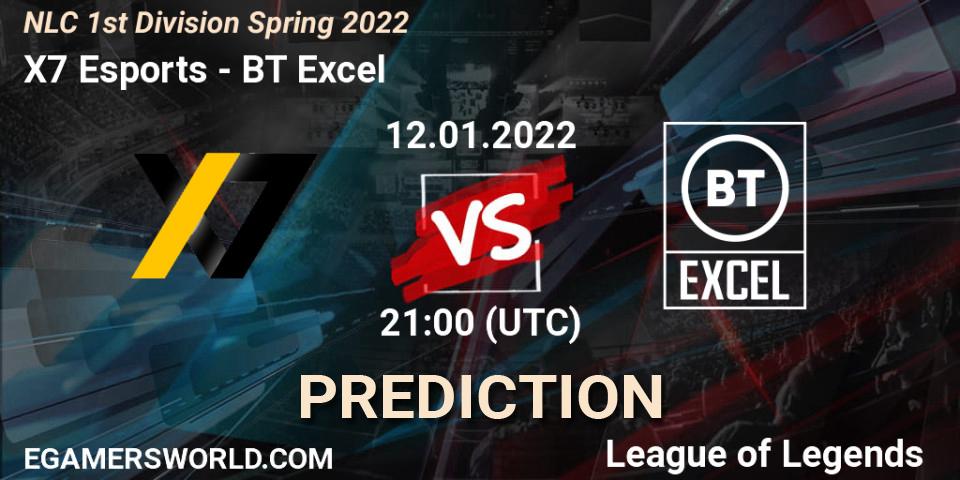 X7 Esports - BT Excel: прогноз. 12.01.22, LoL, NLC 1st Division Spring 2022