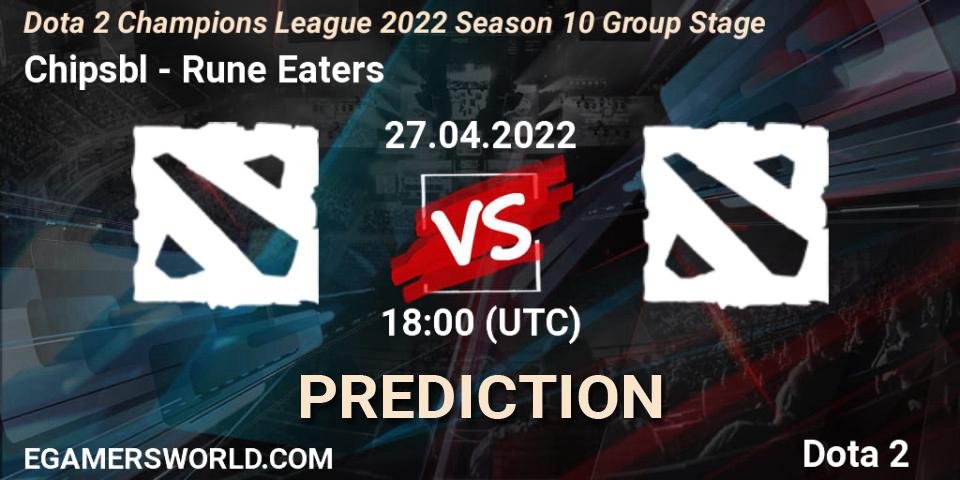 Chipsbl - Rune Eaters: прогноз. 27.04.2022 at 18:05, Dota 2, Dota 2 Champions League 2022 Season 10 
