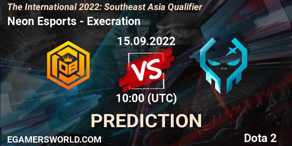 Neon Esports - Execration: прогноз. 15.09.2022 at 09:32, Dota 2, The International 2022: Southeast Asia Qualifier