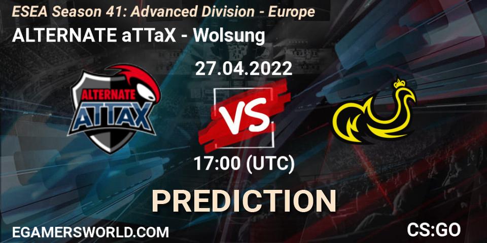 ALTERNATE aTTaX - Wolsung: прогноз. 27.04.2022 at 17:00, Counter-Strike (CS2), ESEA Season 41: Advanced Division - Europe