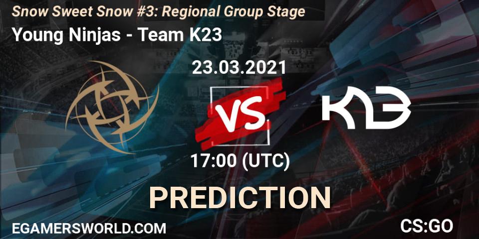 Young Ninjas - Team K23: прогноз. 23.03.2021 at 17:00, Counter-Strike (CS2), Snow Sweet Snow #3: Regional Group Stage