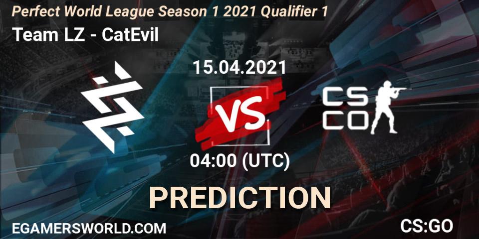 Team LZ - CatEvil: прогноз. 15.04.2021 at 04:10, Counter-Strike (CS2), Perfect World League Season 1 2021 Qualifier 1