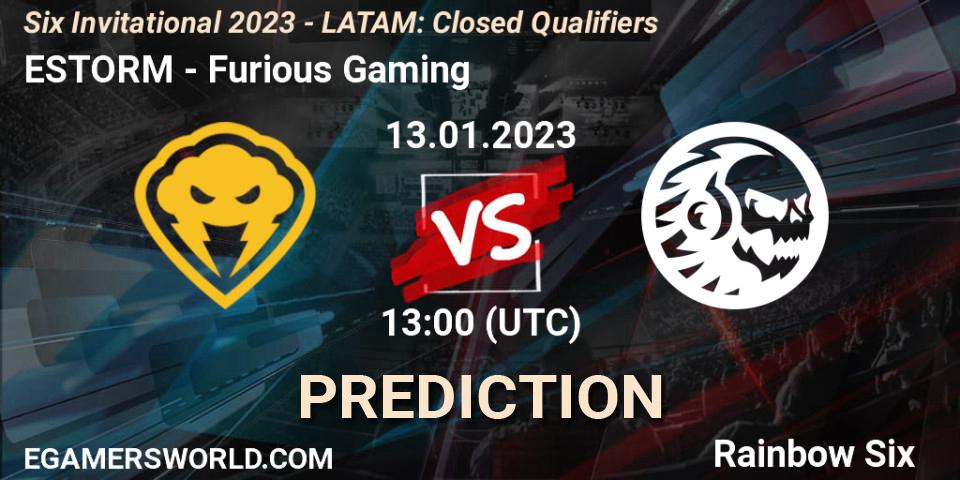 ESTORM - Furious Gaming: прогноз. 13.01.2023 at 13:00, Rainbow Six, Six Invitational 2023 - LATAM: Closed Qualifiers