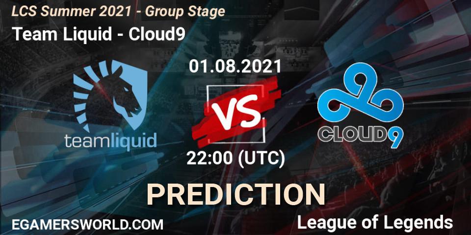 Team Liquid - Cloud9: прогноз. 01.08.2021 at 22:00, LoL, LCS Summer 2021 - Group Stage