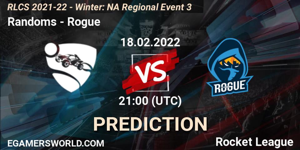 Randoms - Rogue: прогноз. 18.02.2022 at 21:30, Rocket League, RLCS 2021-22 - Winter: NA Regional Event 3