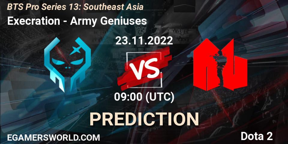 Execration - Army Geniuses: прогноз. 23.11.22, Dota 2, BTS Pro Series 13: Southeast Asia
