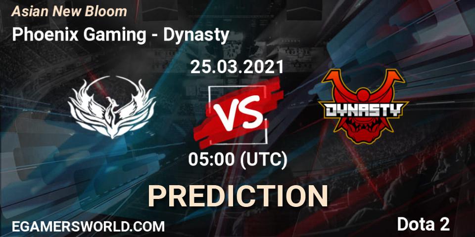Phoenix Gaming - Dynasty: прогноз. 25.03.2021 at 05:36, Dota 2, Asian New Bloom