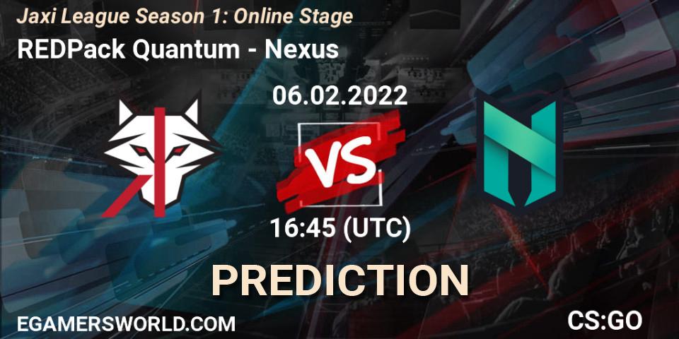 REDPack Quantum - Nexus: прогноз. 06.02.2022 at 16:45, Counter-Strike (CS2), Jaxi League Season 1: Online Stage