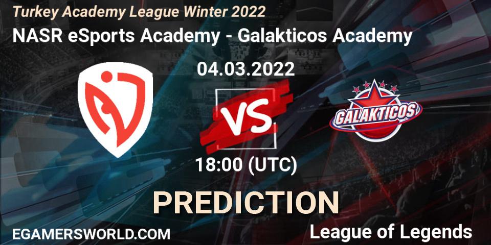 NASR eSports Academy - Galakticos Academy: прогноз. 04.03.2022 at 18:00, LoL, Turkey Academy League Winter 2022